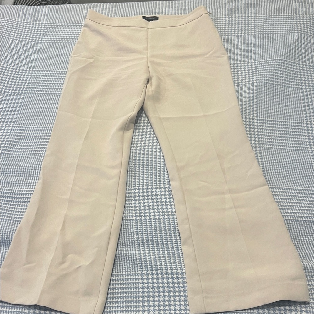 Ann Taylor Cream Wide Leg Women's Pants Size 8
